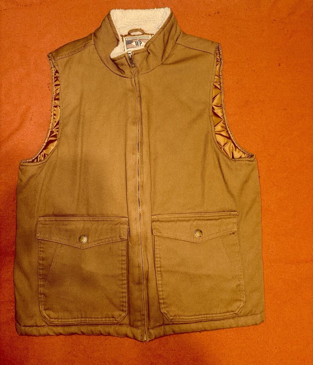 Workwear Products Heritage Brand Vest Men's Size L Sherpa Collar Weatherproof